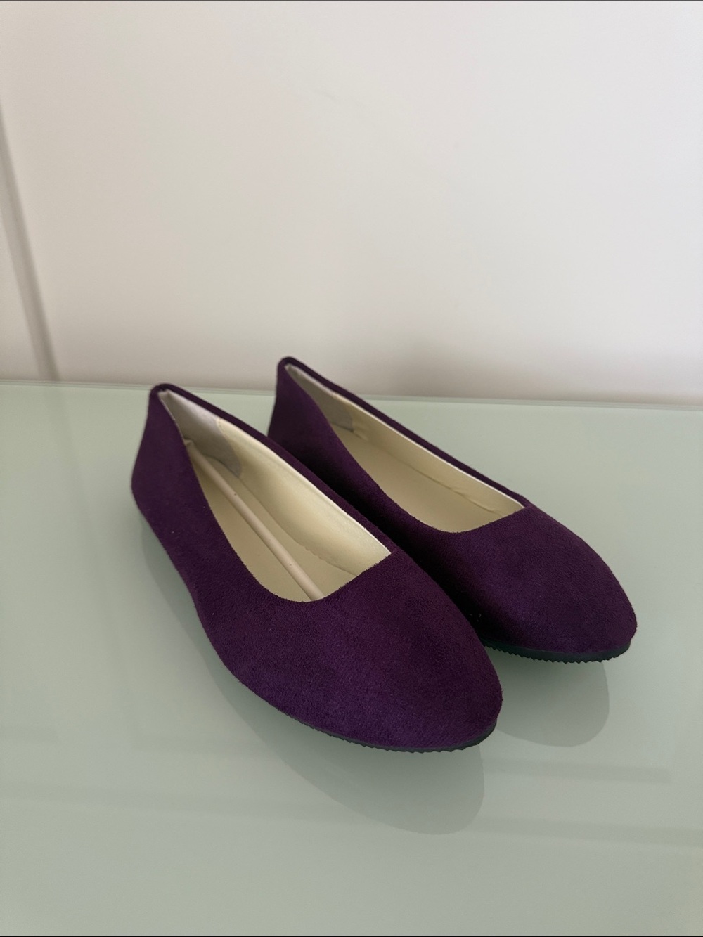 NWOT Everyday faux Suede Ballet Flats in Deep Purple